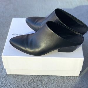 Vince Leather Mule Pump